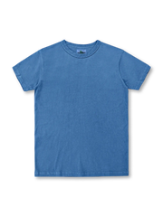 インディゴのグラデーションとフェード加工が映えるヘビーウェイトTシャツ