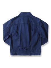 インディゴ染めデニムセルビッジショートワークジャケット
