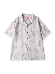 水墨プリントキューバカラーシャツ