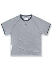 ジャカード配色ワッフルTシャツ。