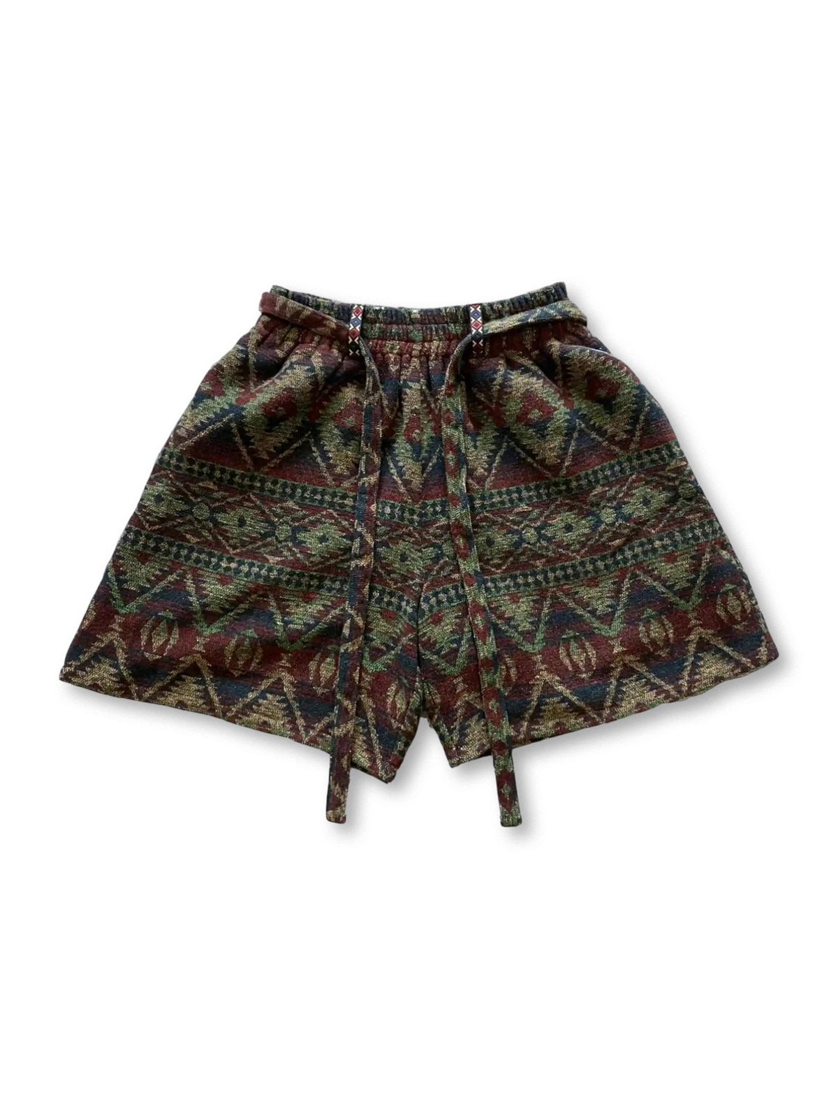 ジャカード織りとエスニック柄が特徴のゆったりシルエットショーツ