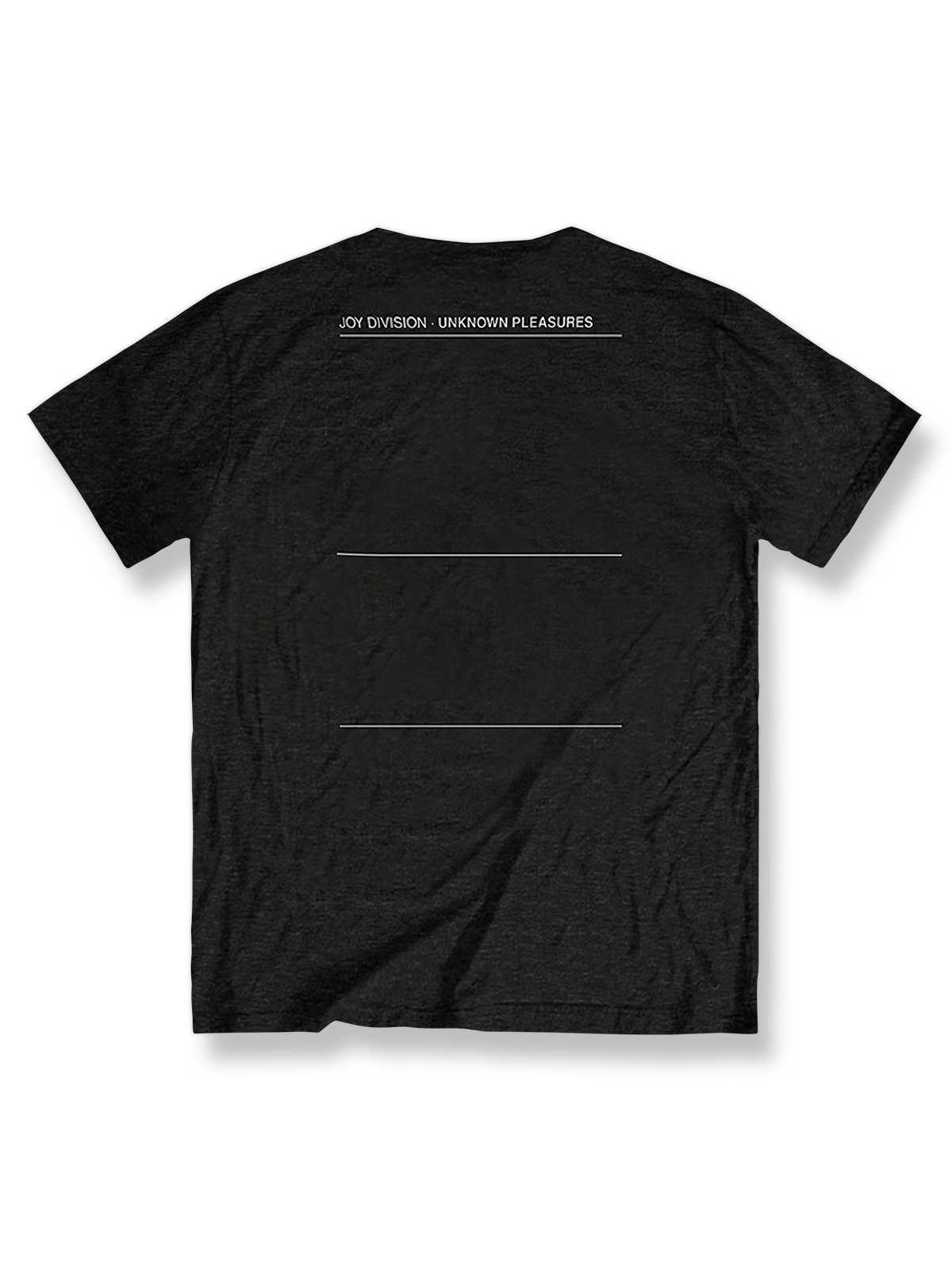 Tシャツの詳細展示、Joy Divisionのクラシックなビジュアル要素