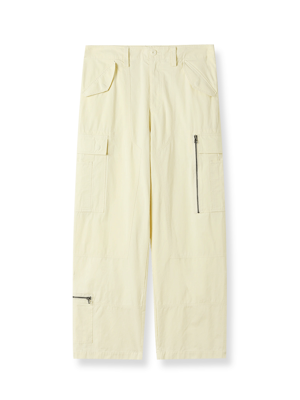 アメリカンミリタリーテイストの多ポケットコットンストレートワークパンツ