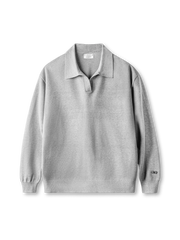 ニットポロ 長袖 プルオーバー