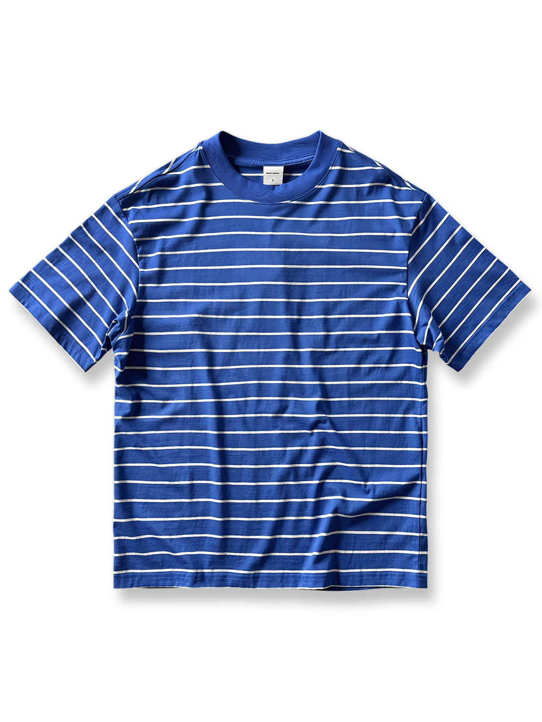 ニットストライプのボーダー半袖Tシャツ