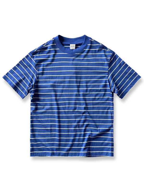 ニットストライプのボーダー半袖Tシャツ