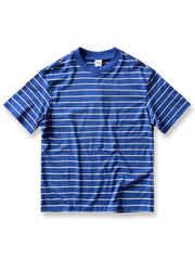 ニットストライプのボーダー半袖Tシャツ