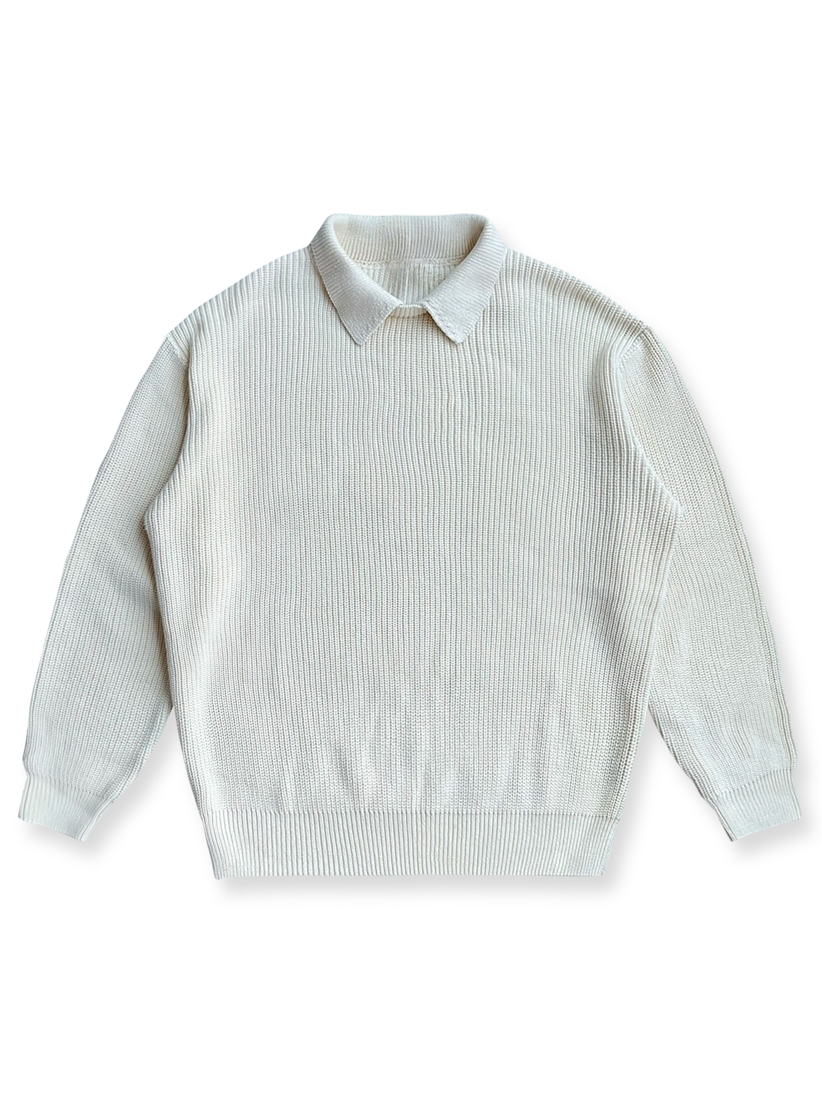 レイヤードデザインのニットプルオーバー