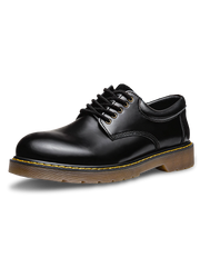 一枚革筒回りとクッションインソールで快適な履き心地の軽量レザーオックスフォードブーツ