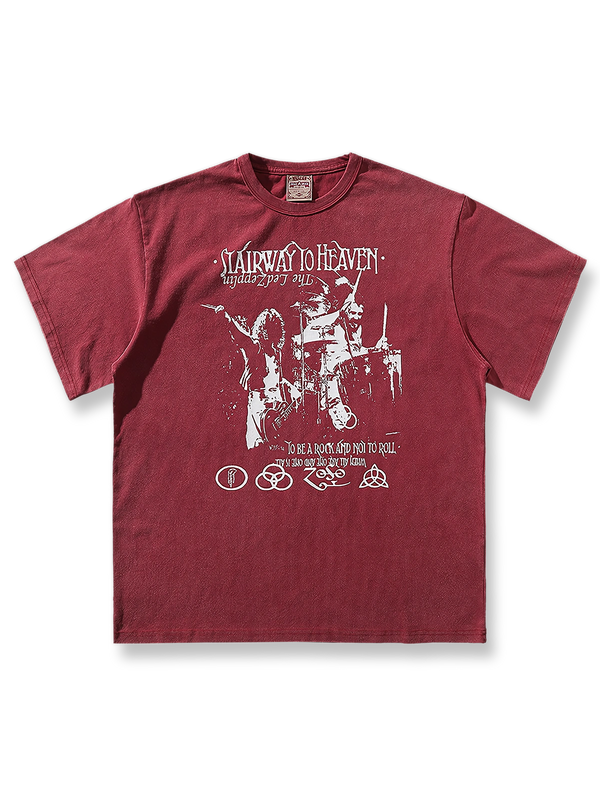 ブルース・ツェッペリンのプリントが映える280gヴィンテージウォッシュTシャツ。