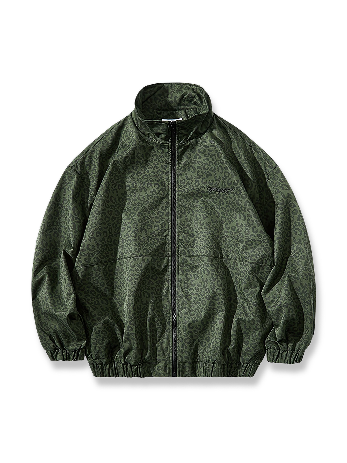 レオパード柄 スタンドカラー ジャケット