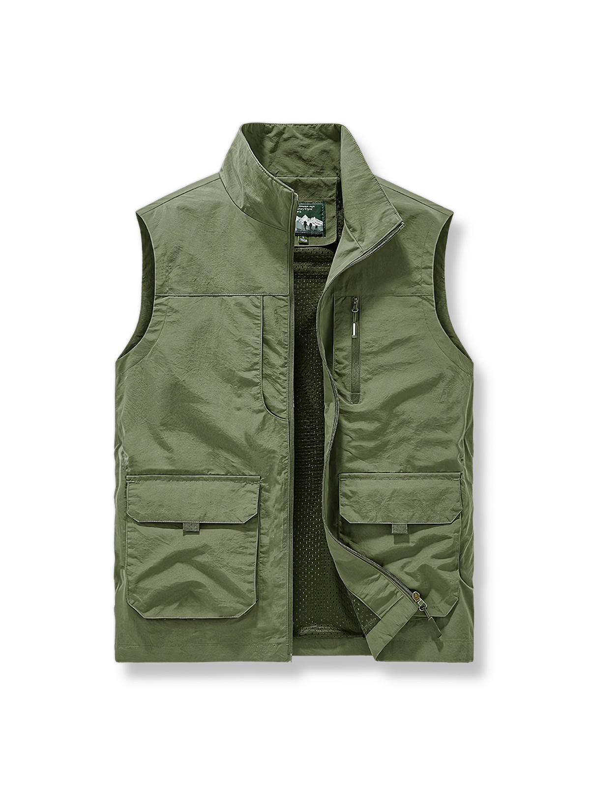 軽量通気性立襟多ポケットフィッシングベストの製品イメージ