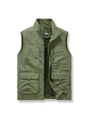 軽量通気性立襟多ポケットフィッシングベストの製品イメージ