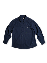 1940年代Chief Petty Officers着想のクラシック胸ポケットと不規則右胸ポケット付きライトウェイトCPOシャツ。ドイツ製五爪ボタンと船錨刺繍。