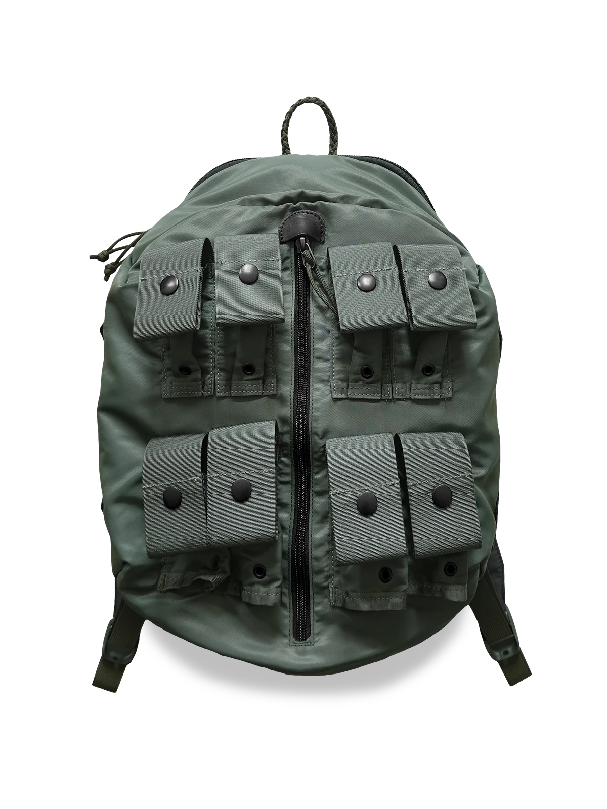 軽量ナイロン素材と多機能ポケット付きのライディングバックパック