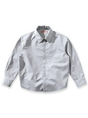 軽量防風素材とドレープデザインが特徴のシャープなドレープシャツ。