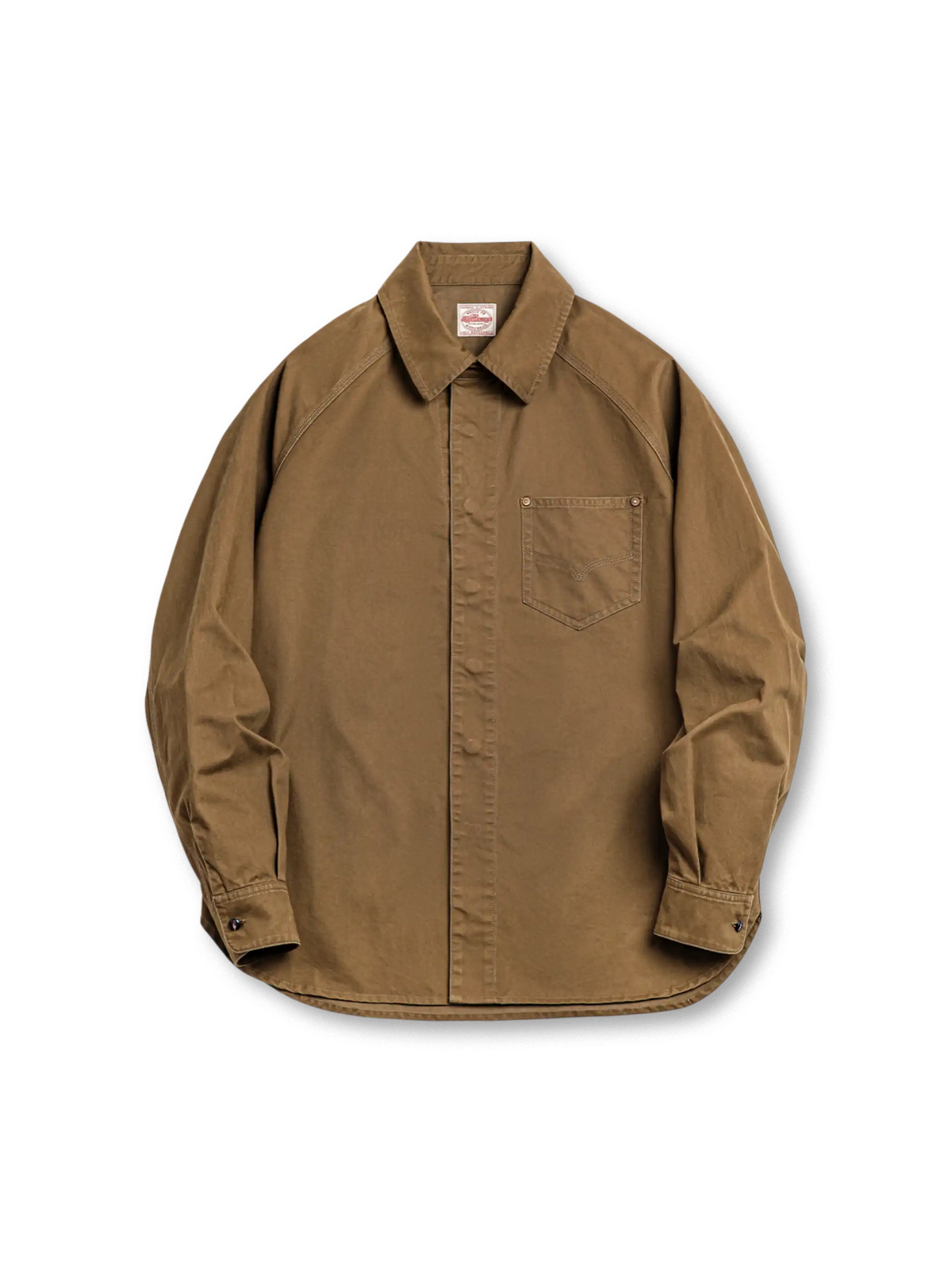 限定刺繍ベースボールジャケット メンズ 光沢サテン 湖水色ラグランスリーブ