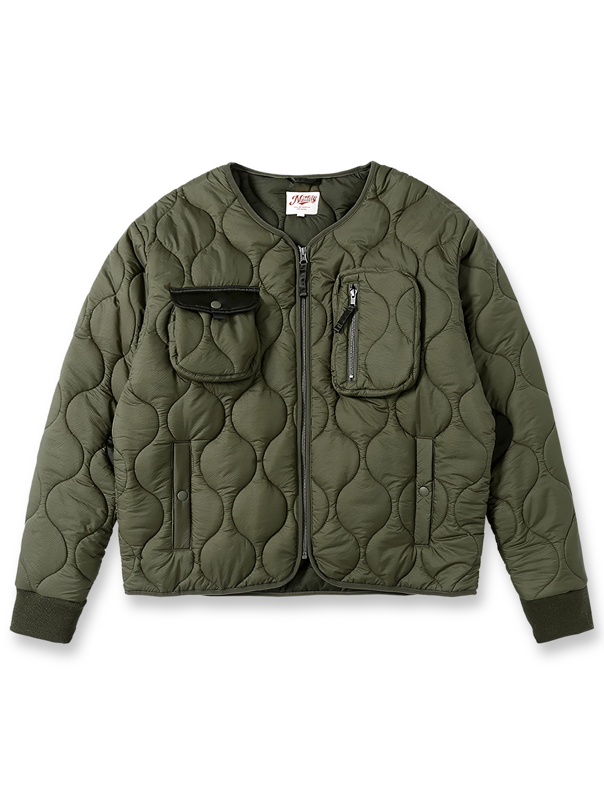 1950年代フランス軍インスパイアの立体ポケット付きミリタリーキルティング中綿ジャケット。3M™シンサレート使用。