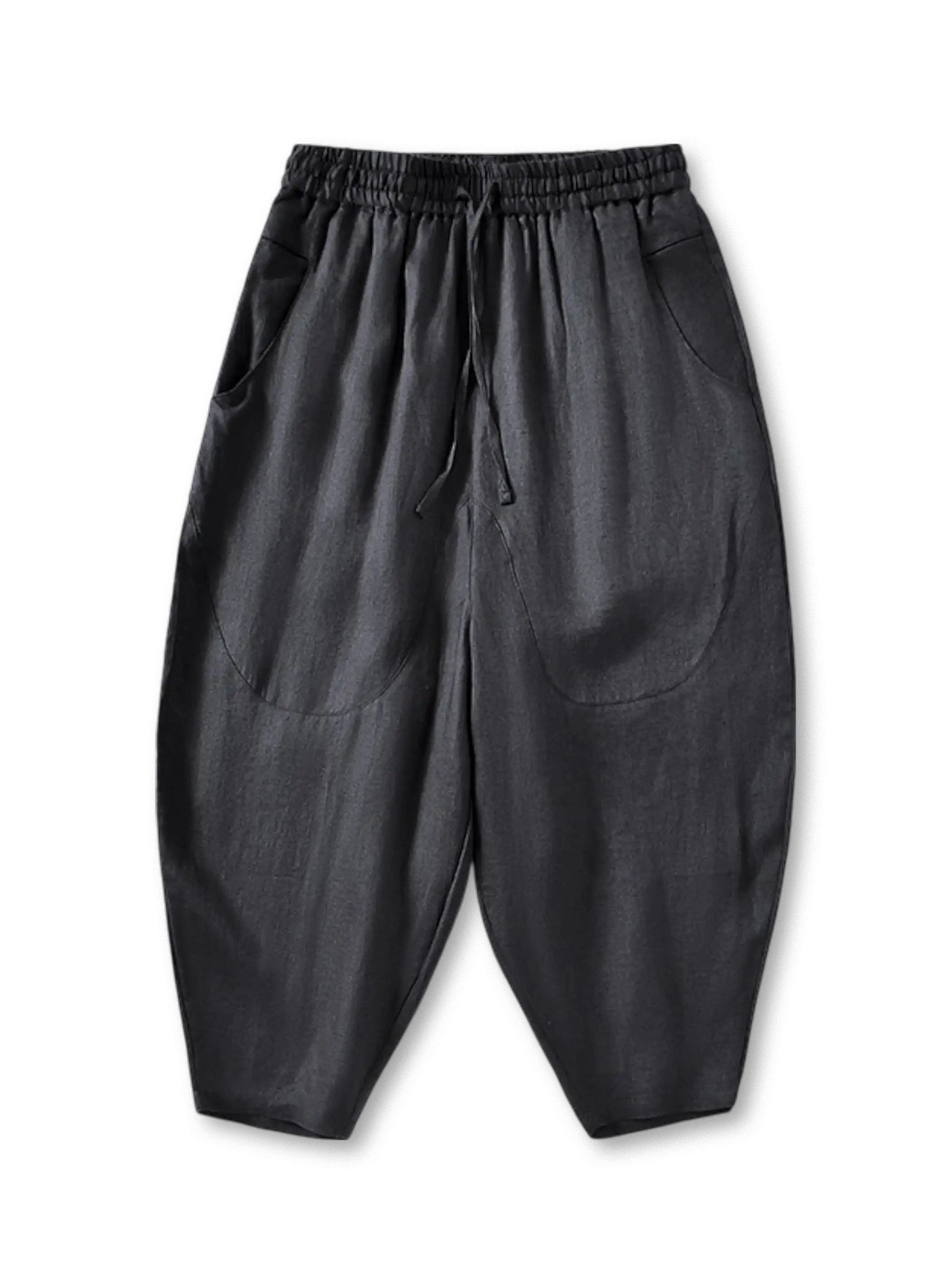 リネン ドロップクロッチ イージーパンツ