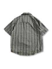 リネンジャカードブレンド半袖シャツ