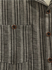 リネンジャカードブレンド半袖シャツ