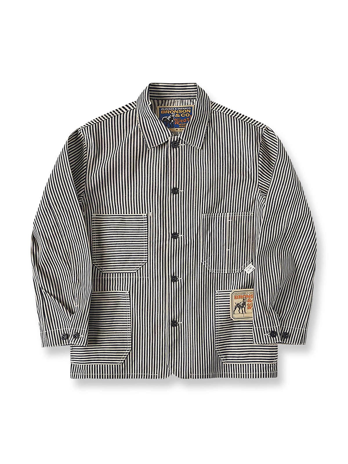 レイルロードストライプとセルビッジエッジが映えるワークジャケット