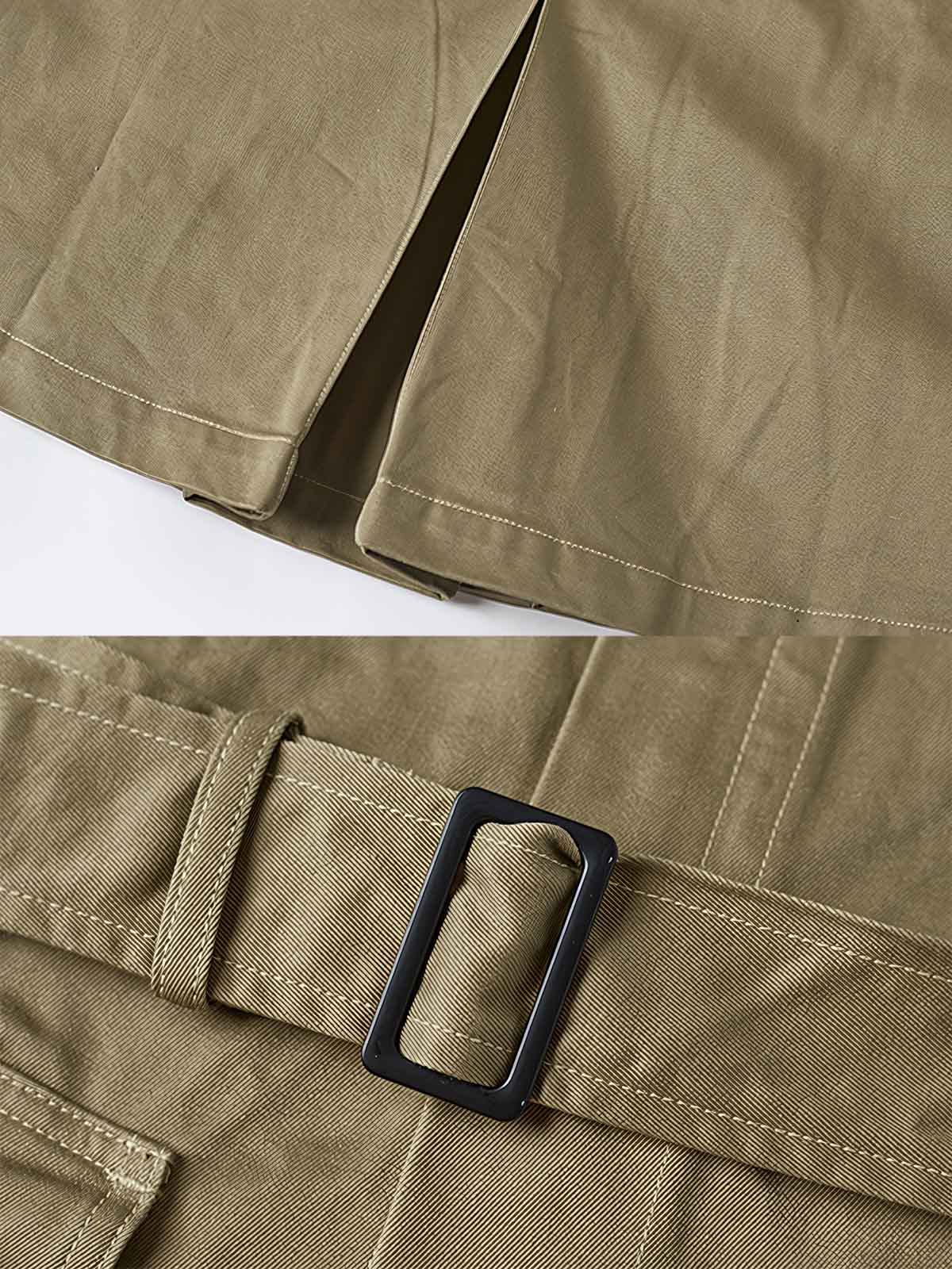 製品画像: M-42パラシュートジャケットの正面画像。ヴィンテージミリタリースタイルが際立つ高光沢ツイルコットンジャケット。
詳細画像: ジャケットのポケットとウエストベルトのディテール。機能性とデザイン性を兼ね備えたディテール。