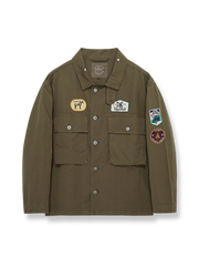  M43モチーフのヘビーウェイト刺繍シャツジャケット