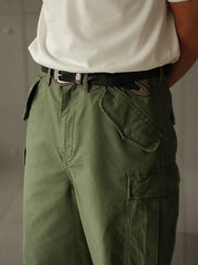 M51スタイルハイウエストワイドカーゴパンツ330g