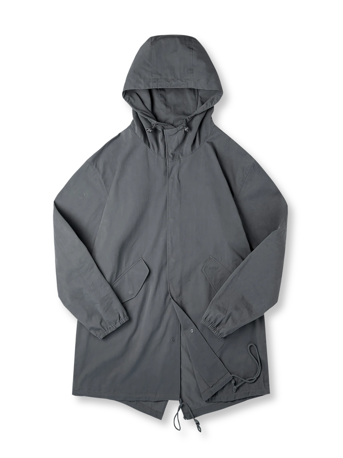 撥水加工とフィッシュテール裾が特徴のM51パーカコート。