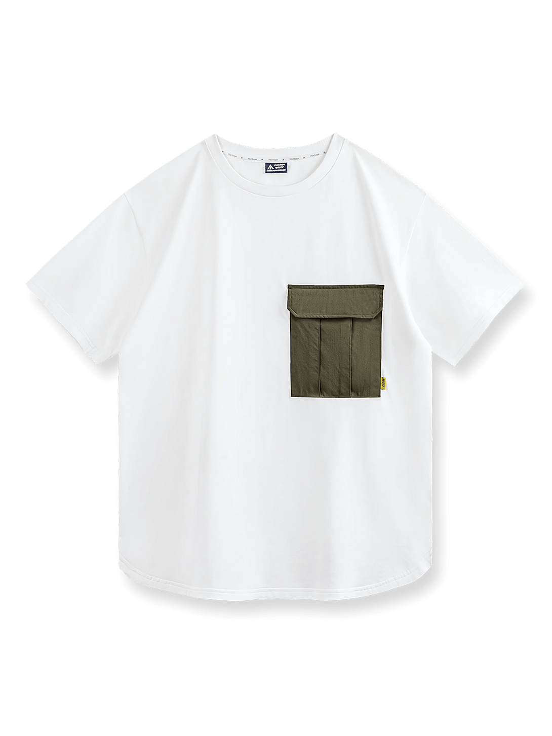 M51ポケットパッチワーク半袖Tシャツの正面図