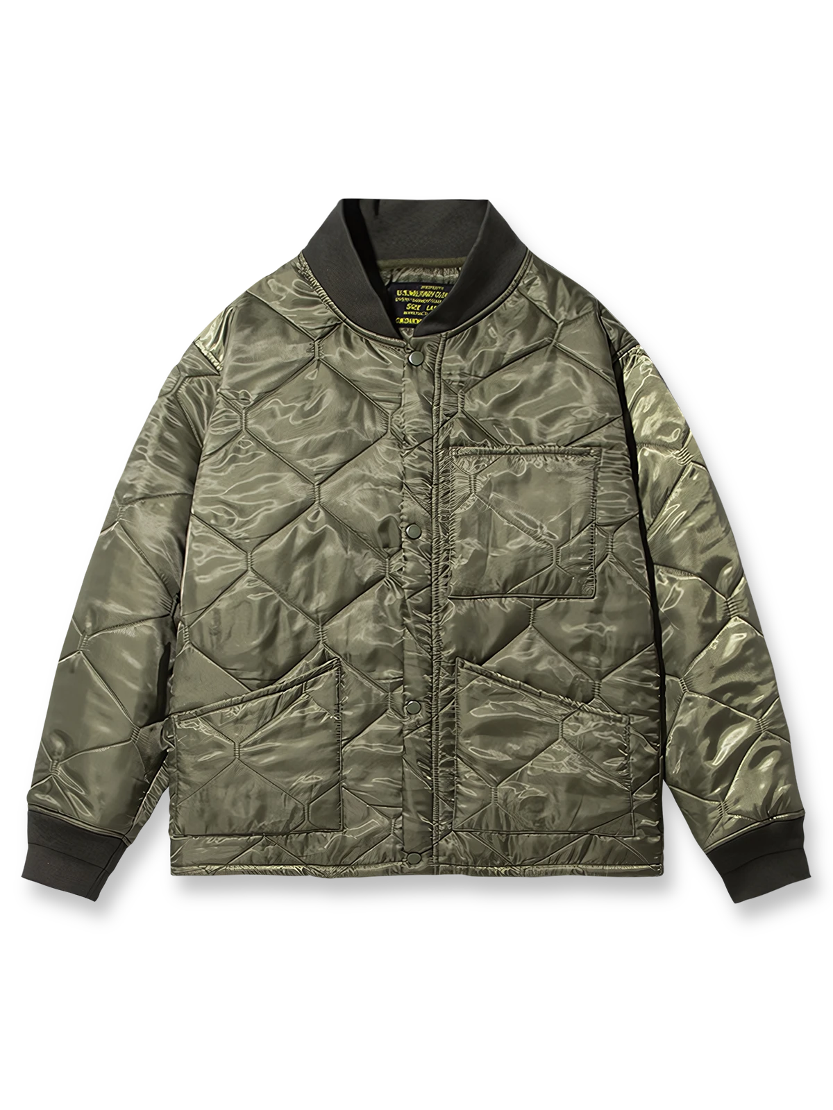 1960年代米軍CWU-9Pシステム着想のダイヤモンドキルティング中綿ジャケット、リブ袖口襟、防風仕様