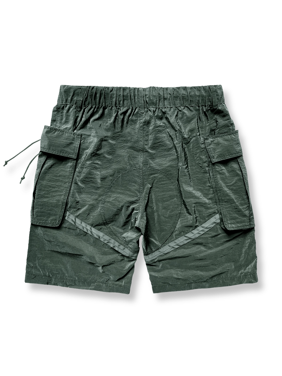 製品画像: M65アウトドアメッシュナイロンワークショーツの正面全体画像。五分丈デザインで、耐久性と通気性に優れた軽量メッシュナイロン素材を使用。春夏のサイクリングやアウトドア活動に最適なワークショーツ。

詳細画像: M65アウトドアメッシュナイロンワークショーツのポケットと脚部のストラップディテール画像。収納力のあるダブルレイヤーポケットと、快適さを高めるストラップデザイン。