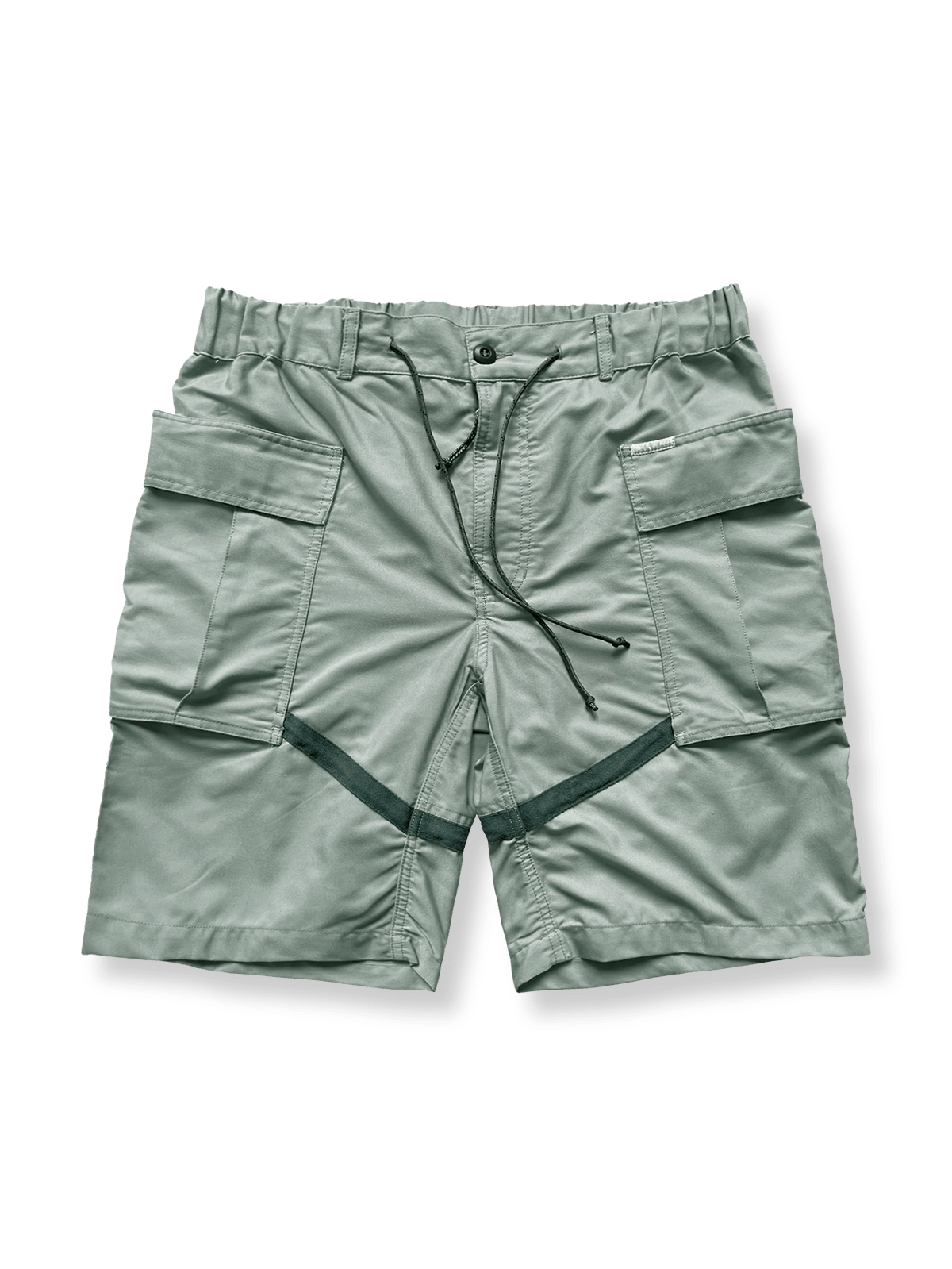 製品画像: M65アウトドアメッシュナイロンワークショーツの正面全体画像。五分丈デザインで、耐久性と通気性に優れた軽量メッシュナイロン素材を使用。春夏のサイクリングやアウトドア活動に最適なワークショーツ。

詳細画像: M65アウトドアメッシュナイロンワークショーツのポケットと脚部のストラップディテール画像。収納力のあるダブルレイヤーポケットと、快適さを高めるストラップデザイン。