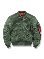 ミリタリーグリーン×オレンジライニングのMA-1中綿フライトジャケット