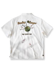 チェーンステッチ刺繍入りのマティーニボウリングシャツ