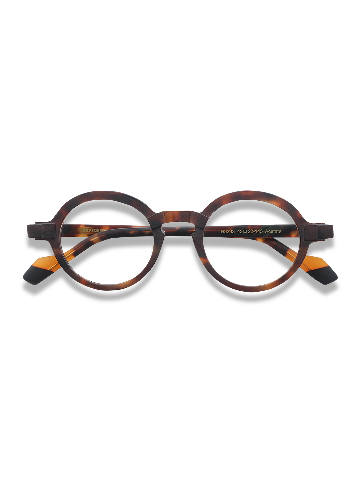 マットべっ甲フレームブルーライトカットメガネ正面展示