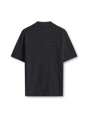 メッシュニットボタンカーディガンシャツ