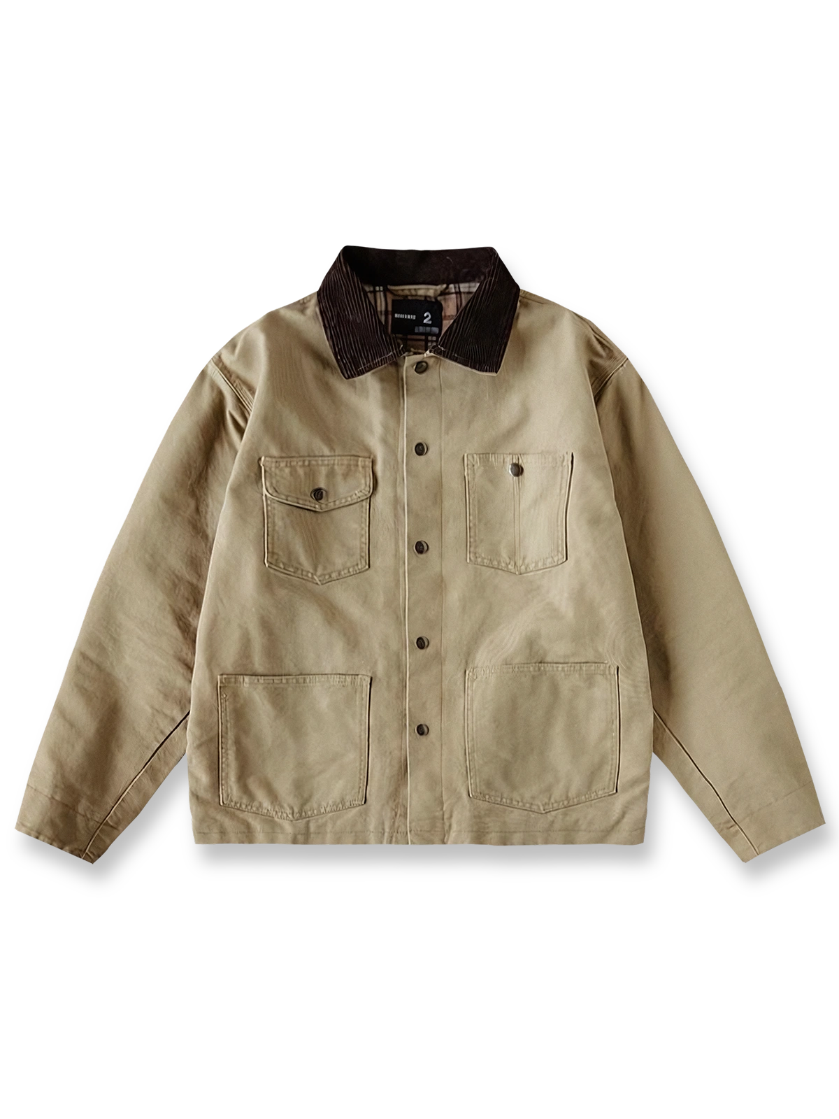 コットン粗糸二重織りとコーデュロイ襟が映えるミシガンワークジャケット