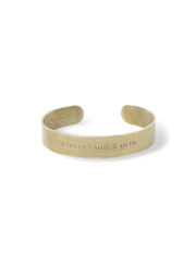 ヴィンテージ刻印入りミリタリースタイルのシンプルC型バングル