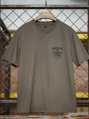 ミリタリーテイストVネックポケットTシャツ