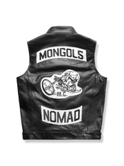 牛革素材 モンゴル バイクベスト