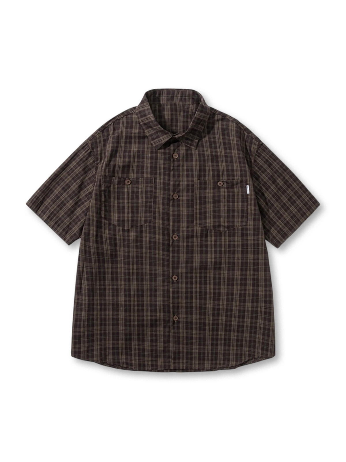 ミリタリーテイストとアースカラーが特徴の100%コットンマルチチェックワークシャツ