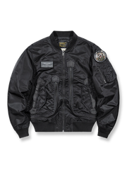 多機能ポケットとアームパッチ付きMA-1フライトジャケット