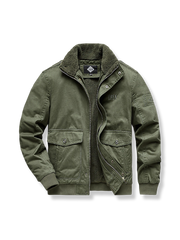 多機能ポケット付きフリース裏地のオーバーサイズジャケット