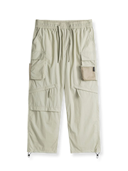 多ポケットと調節可能なドローコードを備えた軽量ナイロン製ワークロングパンツ