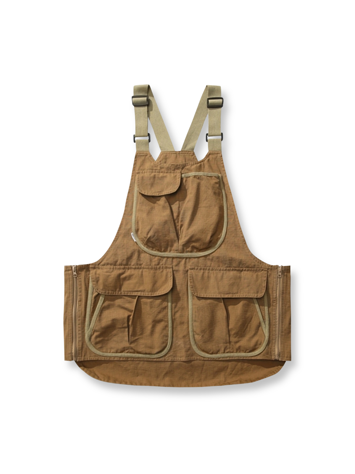 ヴィンテージ感漂うマルチポケット付きのコットンワークベスト