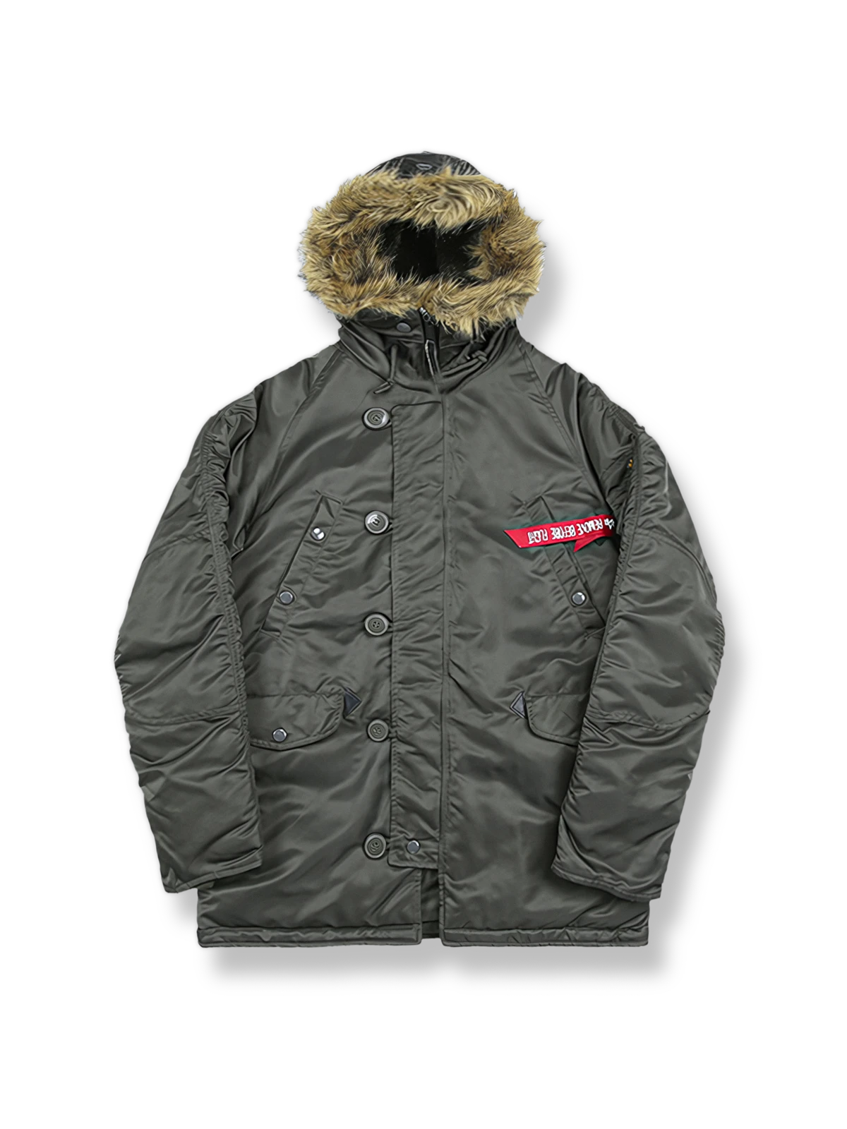 ファー付きフードのN-3B中綿ジャケット