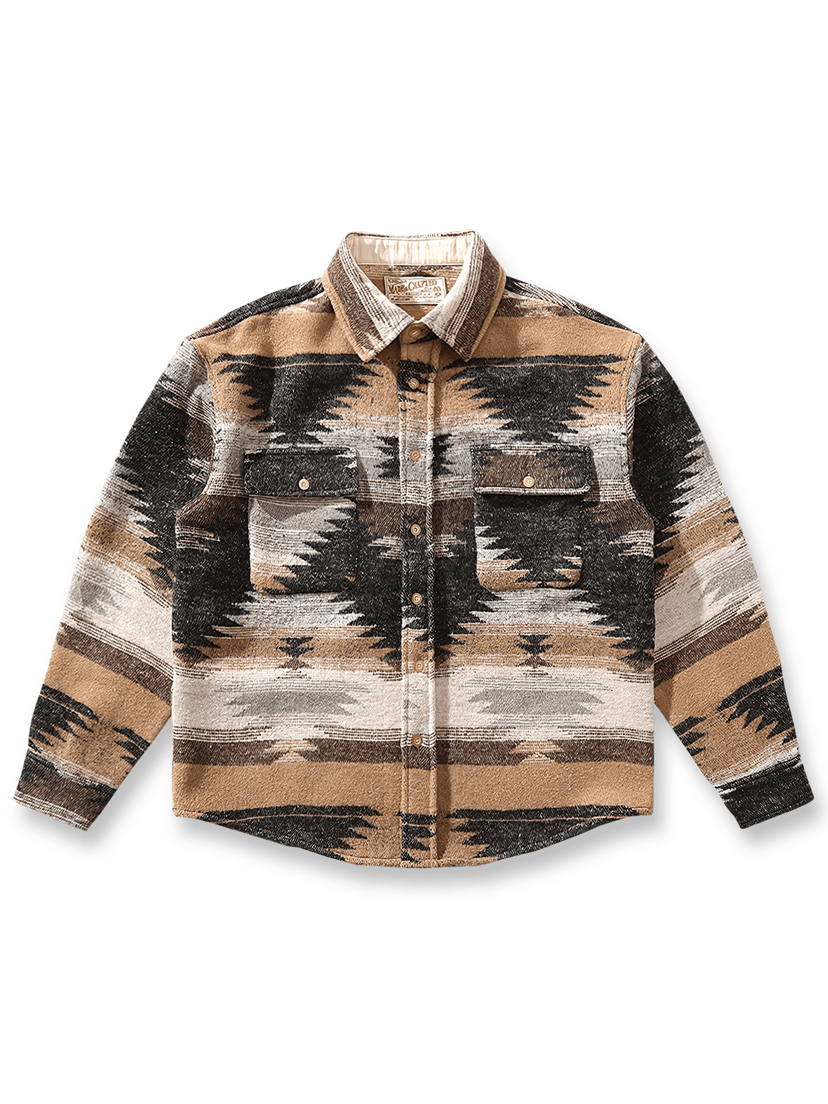 ナバホブランケット柄のウール混紡ジャケット。