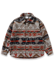 ナバホ柄が映えるジャカード織りのウールシャツ、秋冬にぴったりの民族風デザイン